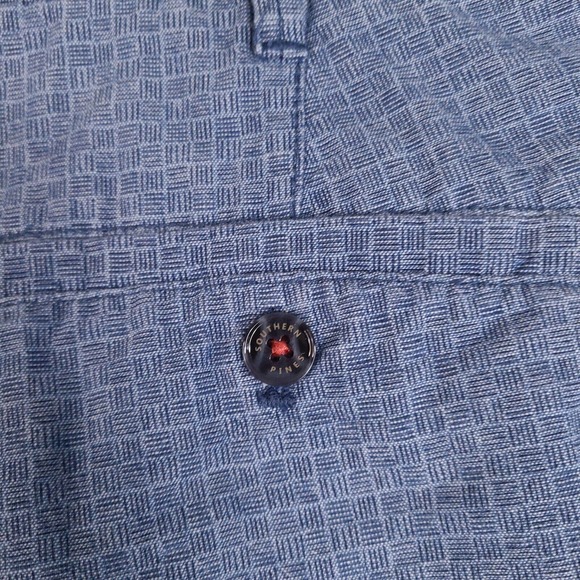 Southern Pines Shorts‎ Mens 38 Blue Chino Geometric Dad - Picture 9 of 13